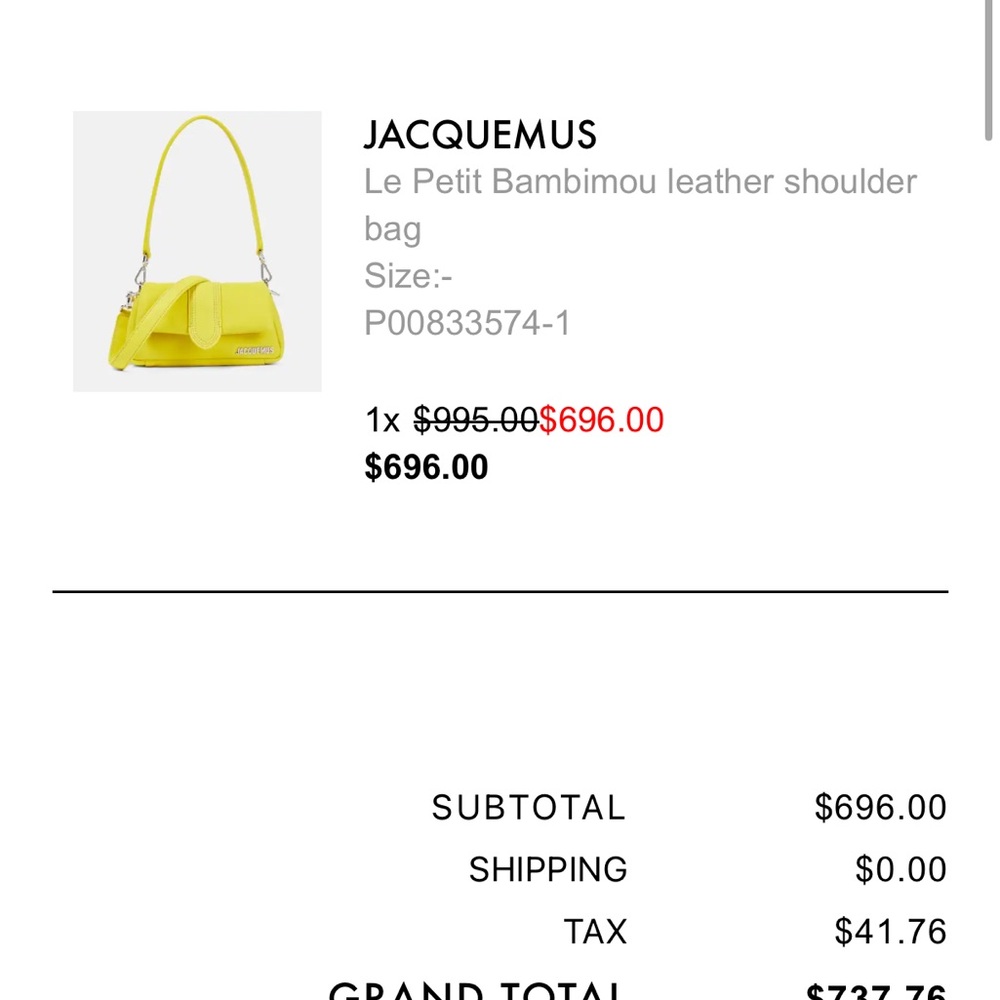 Jacquemus Yellow Women's Bag - Picture 2 of 2